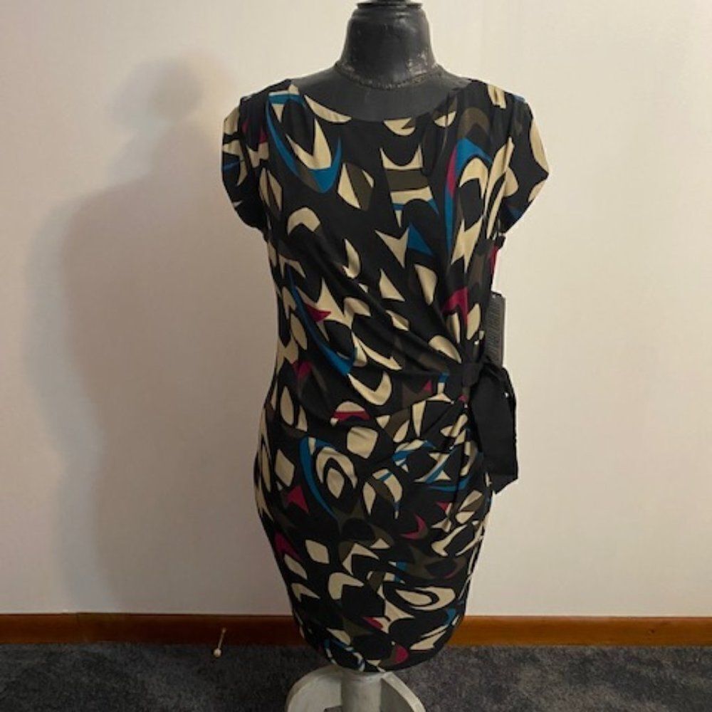 Julian Taylor multi color sleeveless dress, size 12